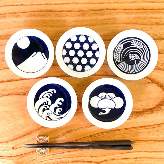 波佐見焼 皿 | KOMON豆皿 5枚セット | 季節紋 | KIHARA