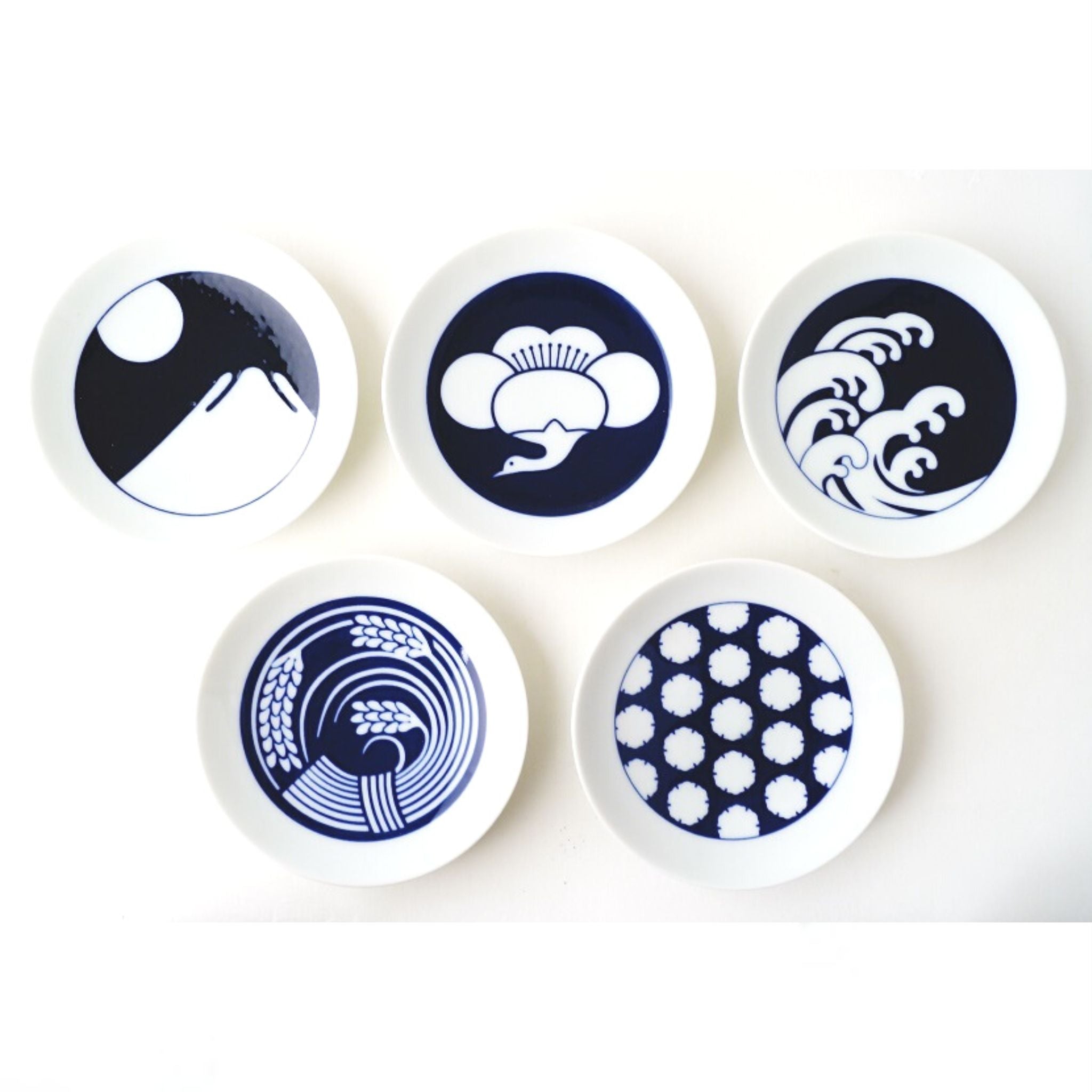 波佐見焼 皿 | KOMON豆皿 5枚セット | 季節紋 | KIHARA