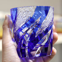 江戸切子 ロックグラス |  homura 焔 | 瑠璃 | haku硝子