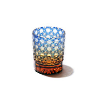 江戸切子 オールドグラス | 縁繋ぎ ミニ | 琥珀 瑠璃 | 山田硝子