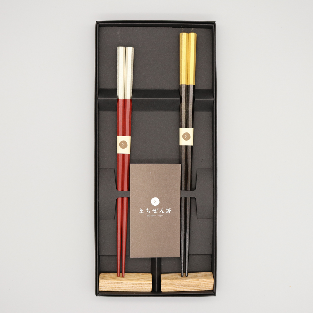 越前漆器 | 夫婦箸 箸置付 | 吉祥 | 越前漆器株式会社