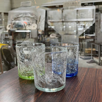 萩ガラス | 耐熱 内貫入ガラス | ロックグラス 角 オリーブグリーン | 萩ガラス工房
