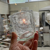 萩ガラス | 耐熱 内貫入ガラス | ロックグラス 角 クリア | 萩ガラス工房