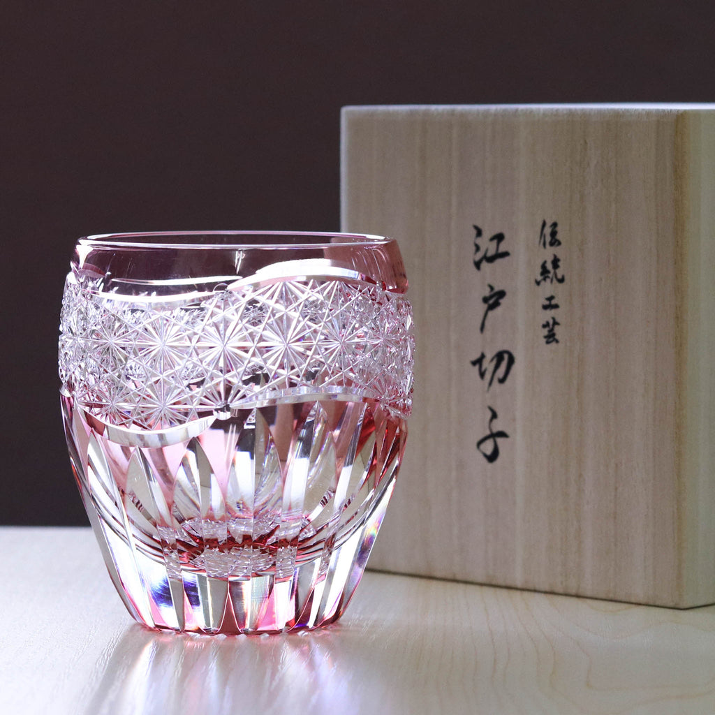受注制作】桜タンブラー グラス 金赤 ピンク グラス 江戸硝子 - グラス 