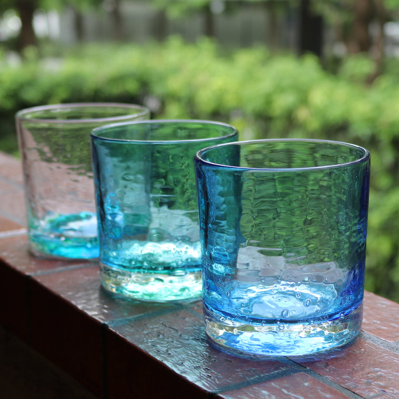 琉球ガラス | オーシャンロックグラス | ブルー - 日本工芸堂（想いを