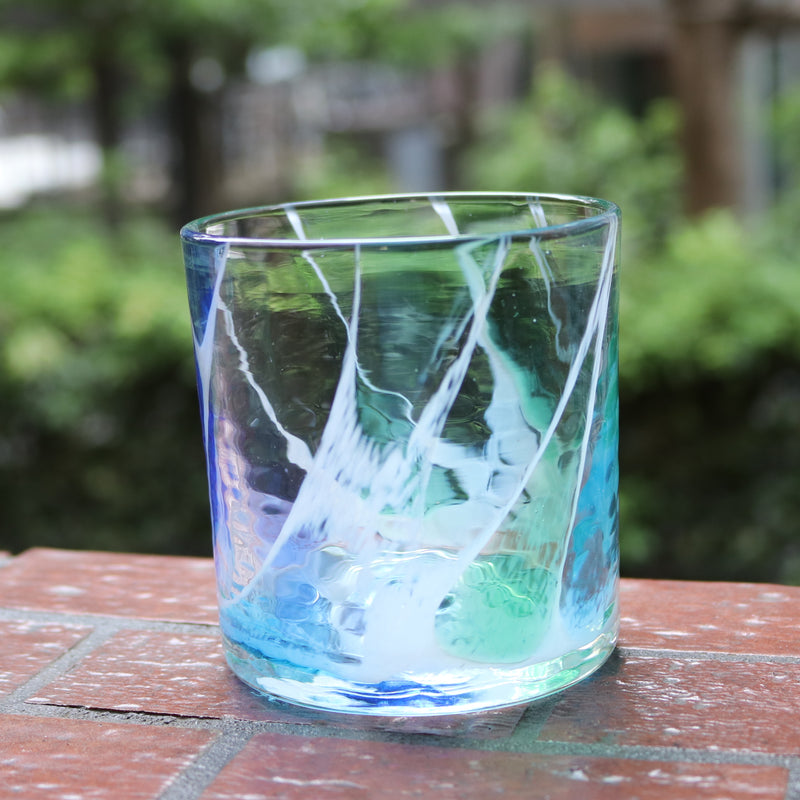 琉球ガラス ロックグラス | 海想グラス | 青 - 日本工芸堂（想いを ...
