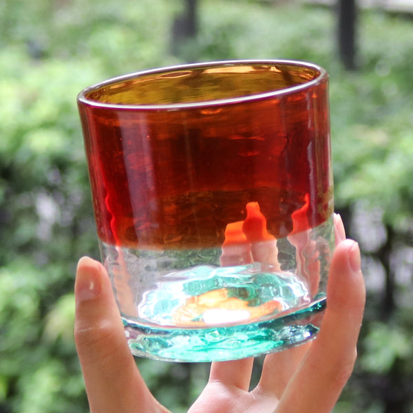 琉球ガラス ロックグラス | 沖縄の夕日