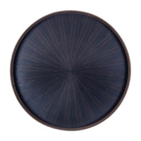 お盆 トレイ | Round Rays Tray (丸) L φ440 | 黒檀 | 森工芸