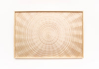 お盆 トレイ | Rectangle Rays Tray (四角) | ホワイトシカモア | 森工芸