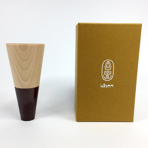 日本酒グラス | 高岡銅器 山中漆器 ぐい呑み |  TALL HORN (BENGARA　RED/TURQUISE BLUE/MISTY SILVER) | 喜泉