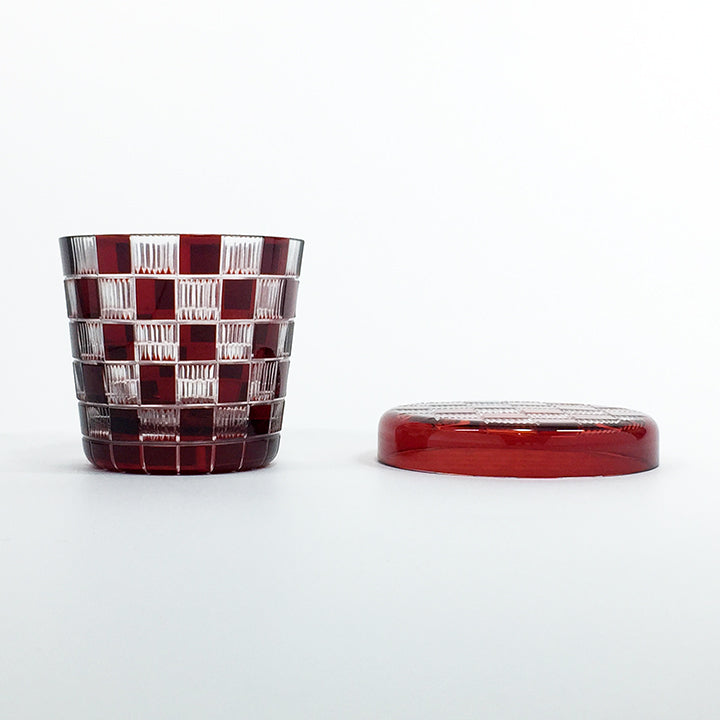 江戸切子 蓋つきグラス | 蓋ちょこ | 市松 | 廣田硝子
