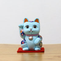 招き猫 | 江戸木目込み 招き猫  風水(中) | 青色 | 柿沼人形