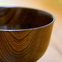 山中漆器 お椀 | サブロク椀 漆茶  | 百合 | 白鷺木工